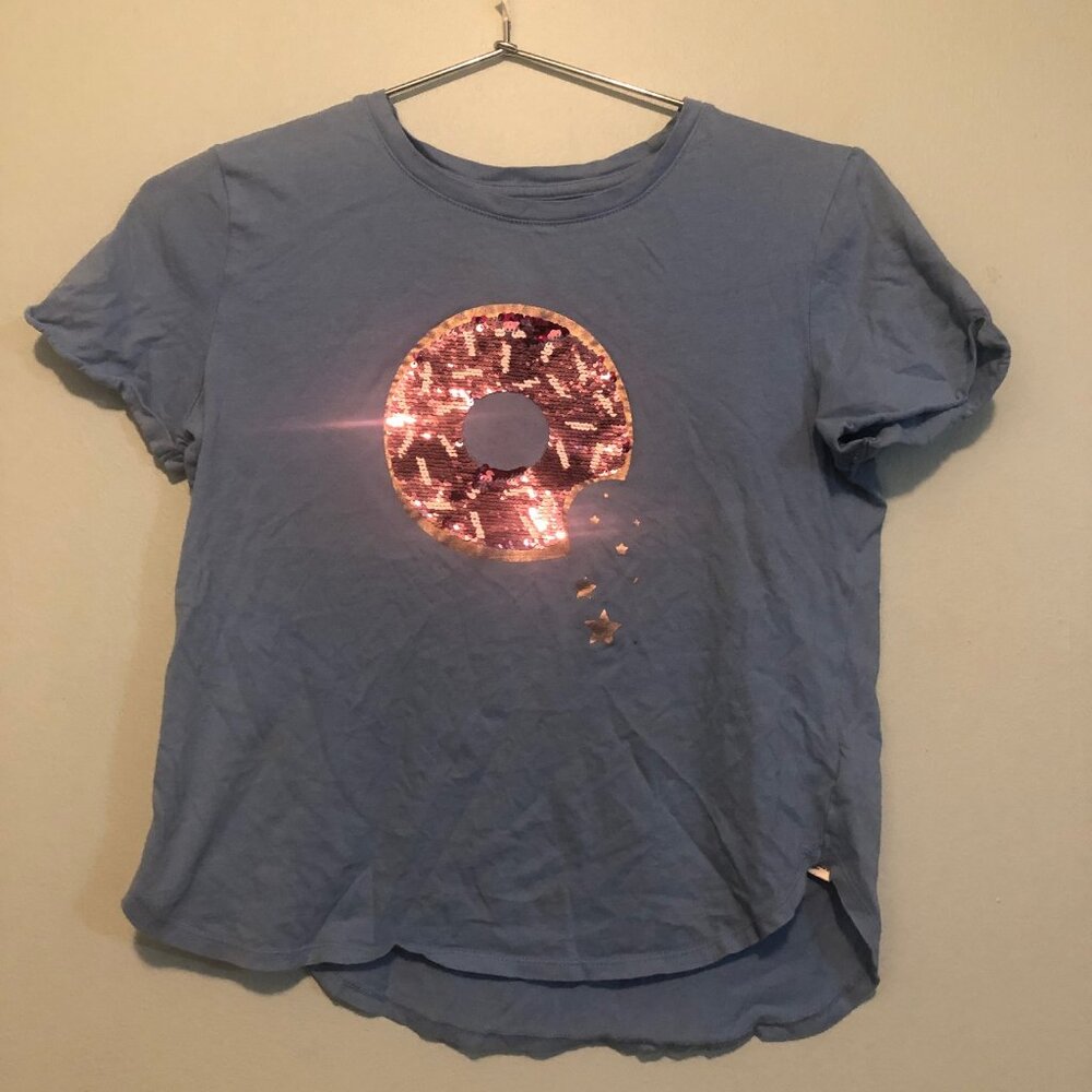 Gap Kids - blue flippy graphic tee shirt  with shiny T Shirt